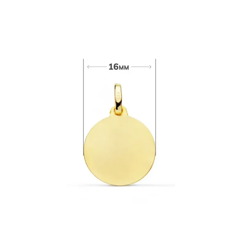Saint Benoit Medalla Oro 18k brillo 16 mm. lisa