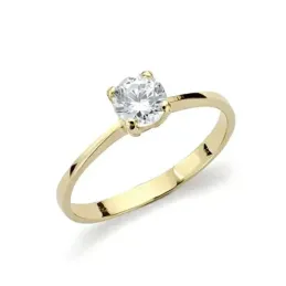 Solitario oro 18k circonita [7725]
