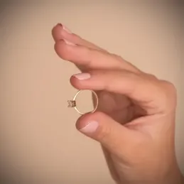 Solitario oro 18k circonita [7725]