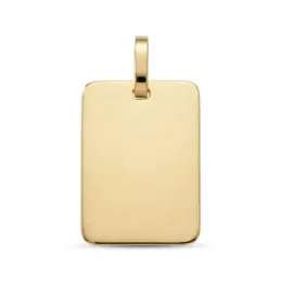 Colgante oro 9k unisex 17 mm. chapa rectangular lisa brillo