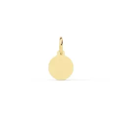 Virgen del Carmen Medalla Oro 18k niño 8 mm. bisel tallado