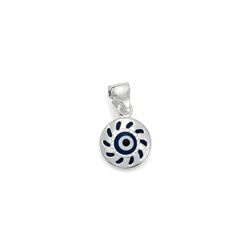 Colgante plata Ley 925m mujer 9 mm. ojo turco forma redonda