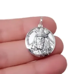 Jesús el Rico y Virgen del Amor de Málaga Escapulario en Plata de Ley