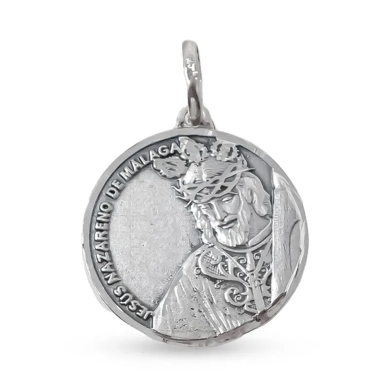 Jesús Nazareno de Málaga Virgen del Rocío Escapulario en Plata Ley 92
