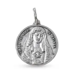 Jesús Nazareno de Málaga Virgen del Rocío Escapulario en Plata Ley 92