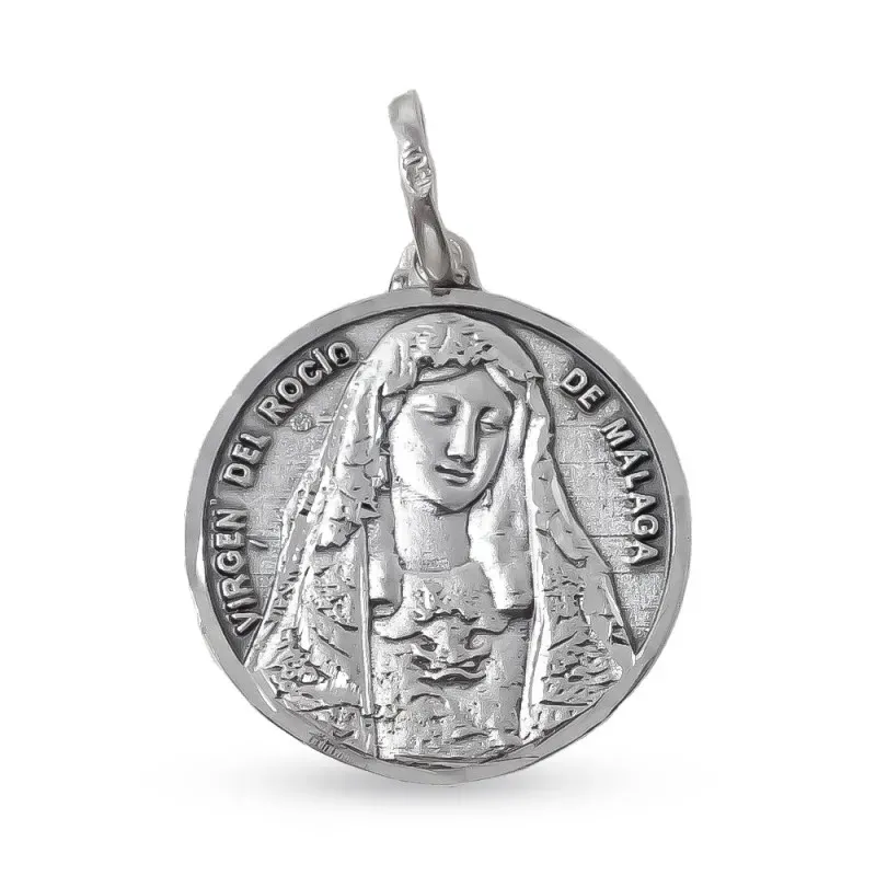 Jesús Nazareno de Málaga Virgen del Rocío Escapulario en Plata Ley 92