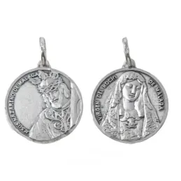 Jesús Nazareno de Málaga Virgen del Rocío Escapulario en Plata Ley 92
