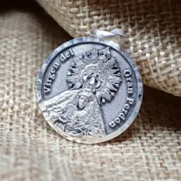 Virgen del Gran Perdón de Málaga Medalla en Plata Ley 925m maciza de