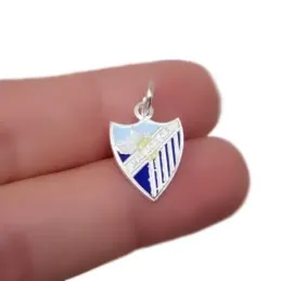 Málaga Club Fútbol Escudo Colgante Plata Ley 925m macizo 19 mm.. Grab