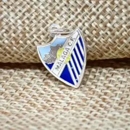 Málaga Club Fútbol Escudo Colgante en Plata Ley 925m macizo de 19 mm.