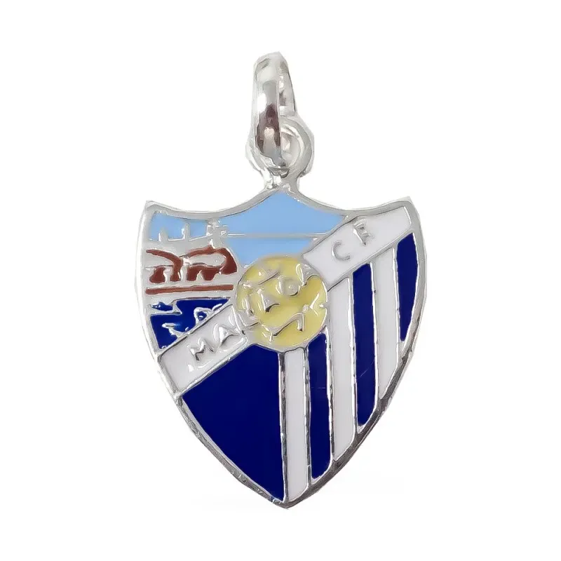 Málaga Club de Fútbol Escudo Colgante en Plata Ley 925m macizo de 21