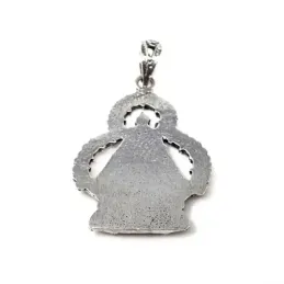 Virgen de la Cabeza medalla maciza plata Ley 925m colgante 28 mm. sil