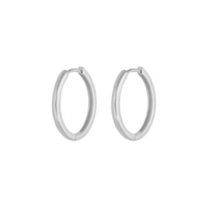 Aros Pendientes en Plata Ley 925m de 25 mm. lisos