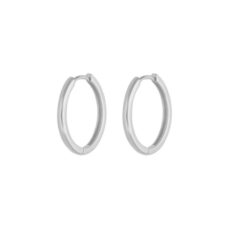 Aros Pendientes en Plata Ley 925m de 25 mm. lisos