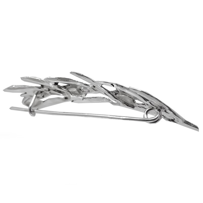 Rama de Olivo Broche Alfiler en Plata de Ley 925m macizo de 62 mm. co