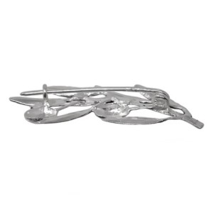 Rama de Olivo Broche Alfiler en Plata de Ley 925m macizo de 47 mm. co