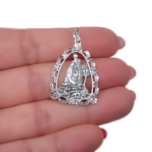 Virgen de la Cabeza Colgante Medalla en Plata de Ley 925m macizo de 2