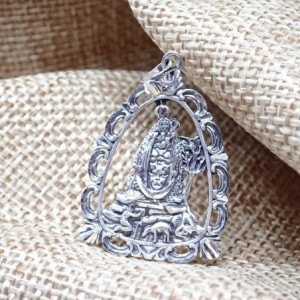 Virgen de la Cabeza Colgante Medalla en Plata de Ley 925m macizo de 2