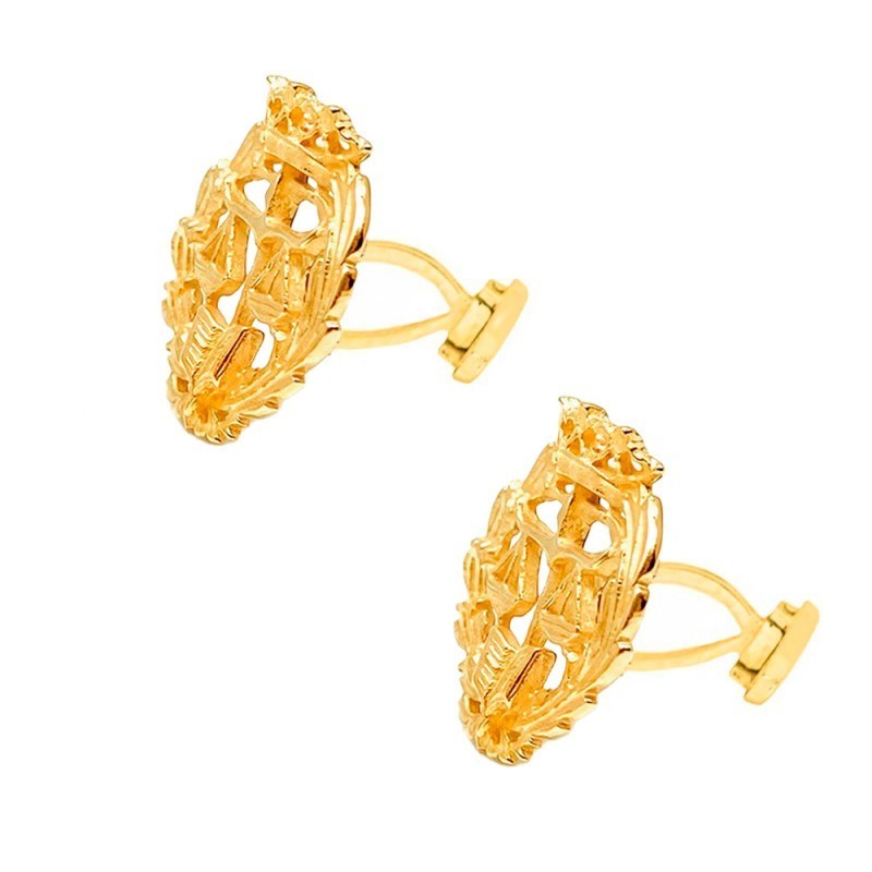 Gemelos con Insignia Profesional de Derecho escudo en Oro de 18k maci