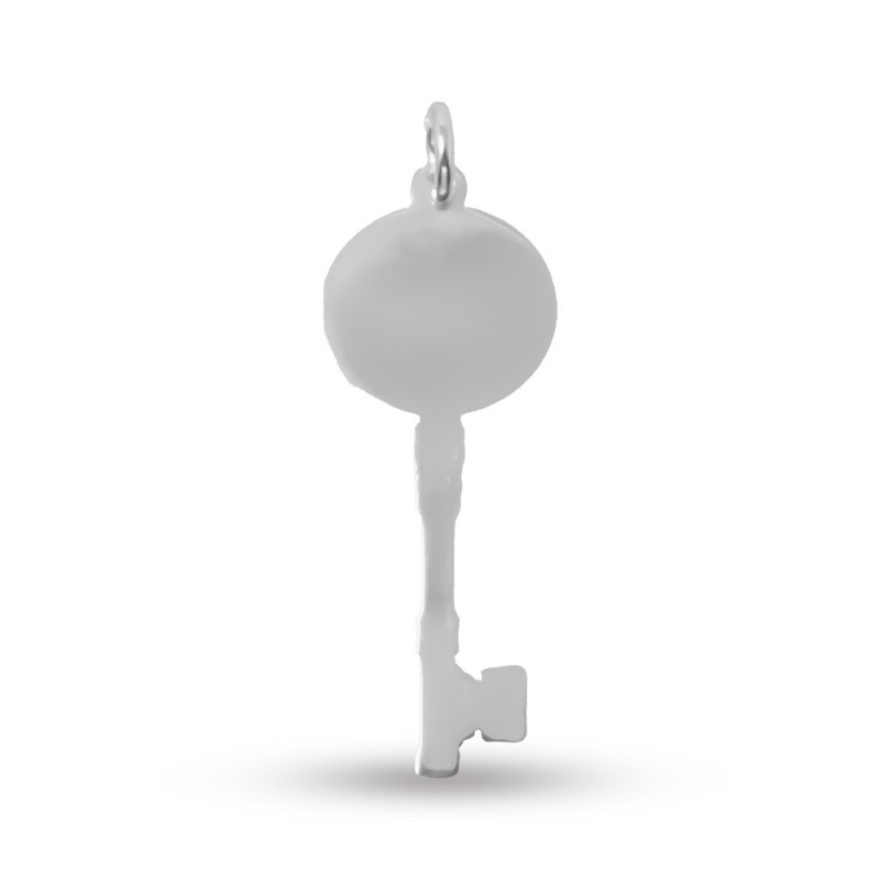 Llave de San Expedito Colgante en Plata de Ley 925m macizo de 30 mm.