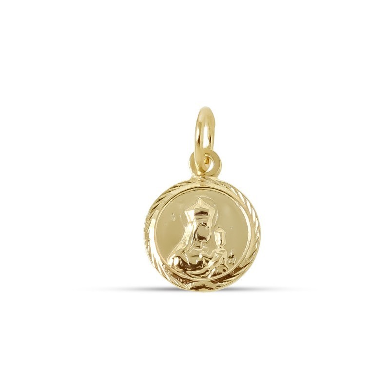 Virgen del Carmen Corazón de Jesús Escapulario Medalla Plata Ley 925m