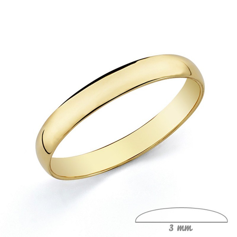 Alianza oro 18k lisa 3mm. [AA0083]