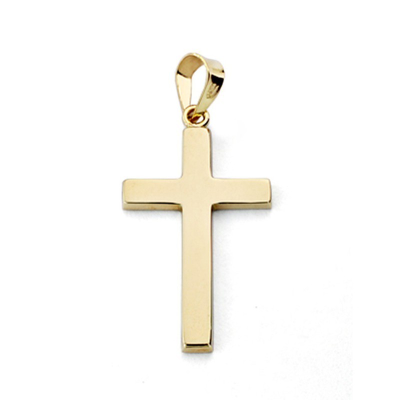Cruz oro 18k plana lisa 21mm. [7942]