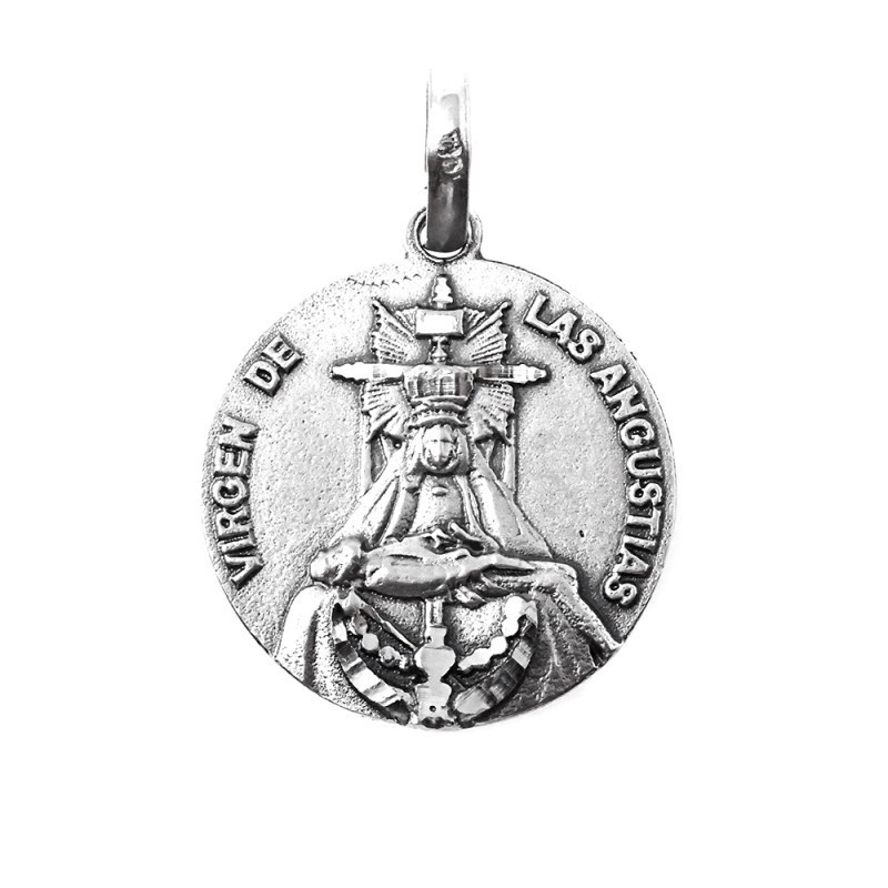 Virgen de las Angustias Granada medalla plata Ley 925m unisex 21 mm.