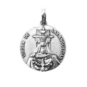 Virgen de las Angustias Granada medalla plata Ley 925m unisex 21 mm.