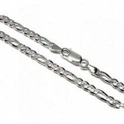 Cadena plata ley 925m 50cm. alternada 3x1 hilo 1.00mm. [AB2549]