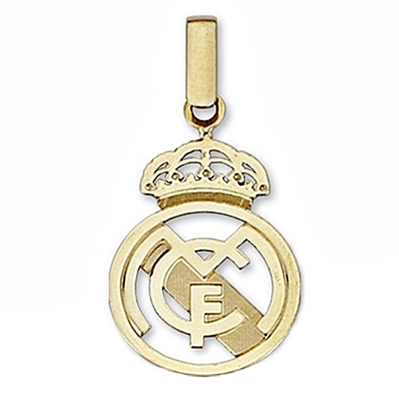 Colgante Escudo Real Madrid Oro De Ley K Grande Calado