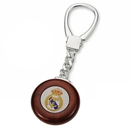 Llavero escudo Real Madrid Plata de ley caoba [6834]