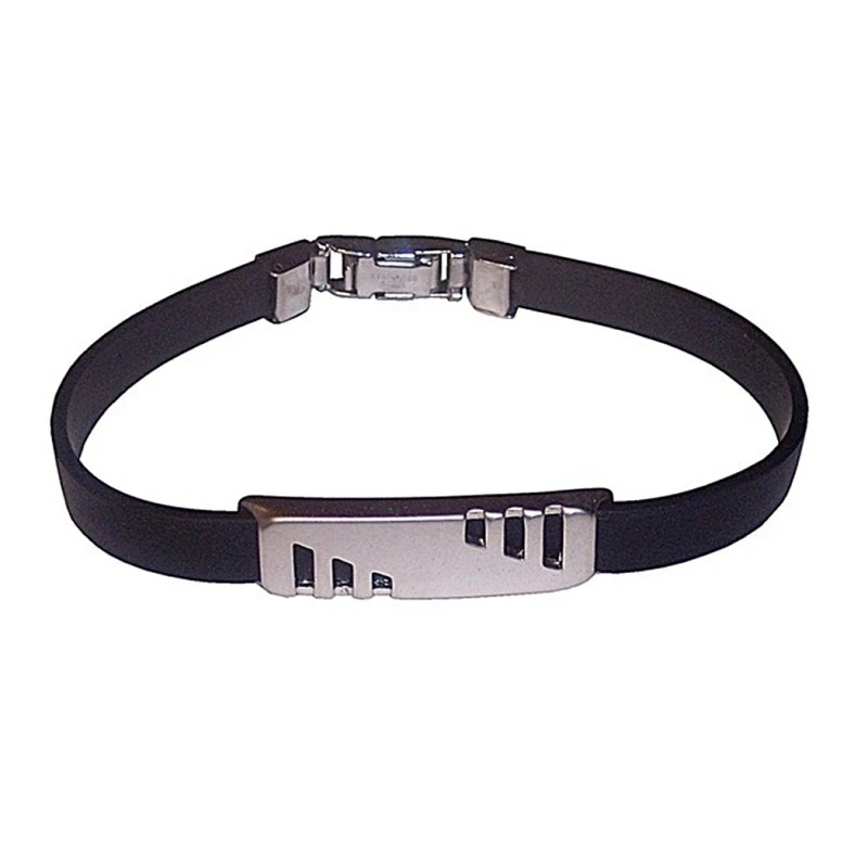 Pulsera acero caucho [1009]