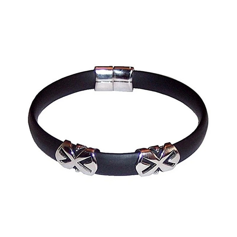 Pulsera acero caucho [1025]
