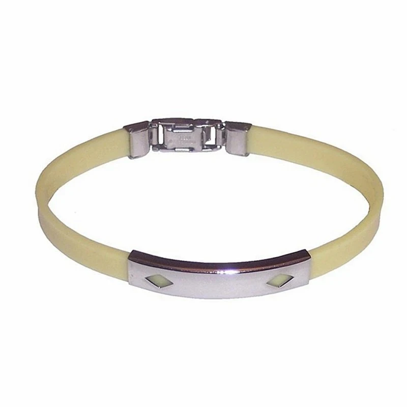 Pulsera acero caucho [2245]