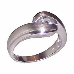 Sortija plata Ley 925m talla 16 circonita [2313]