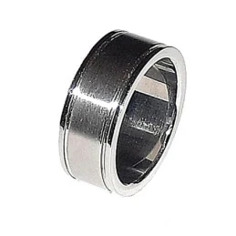 Alianza acero inoxidable talla 13 mate brillo lisa