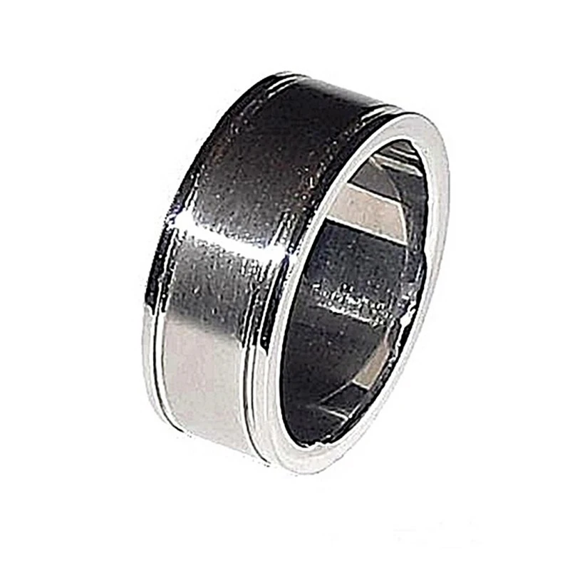 Alianza acero inoxidable talla 13 mate brillo lisa