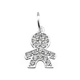 Colgante plata Ley chico con circonitas [5083]