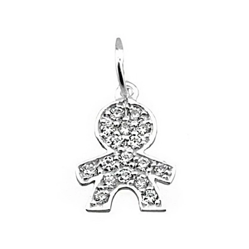 Colgante plata Ley chico con circonitas [5083]