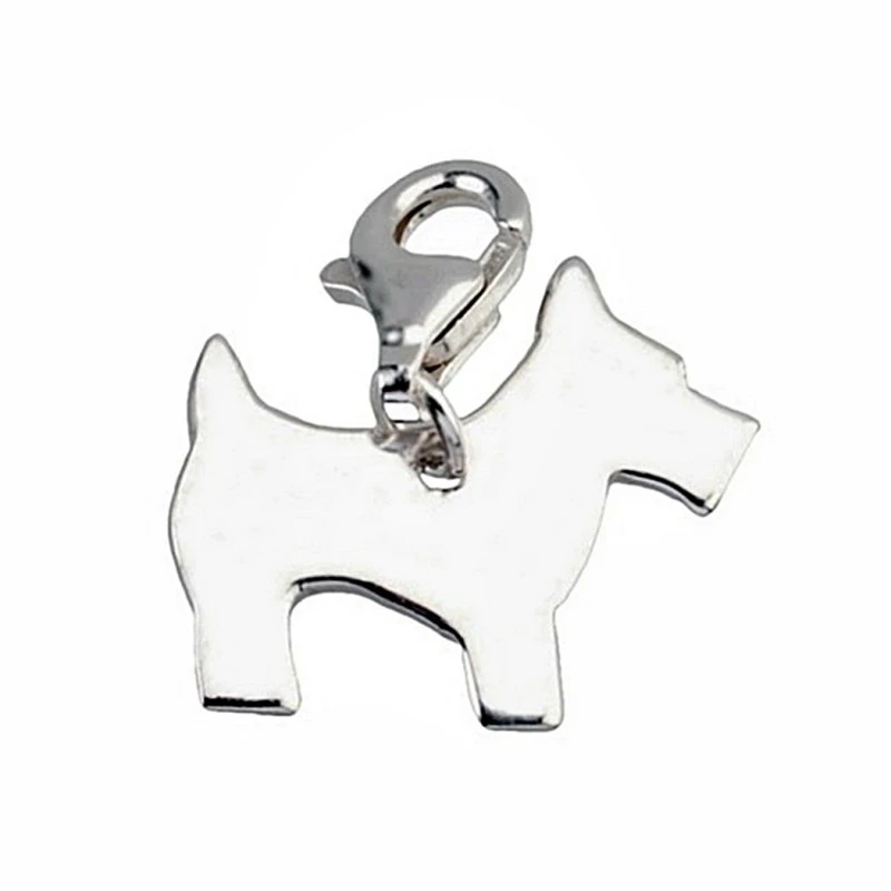 Colgante charm plata Ley perro cierre mosquetón [5330]