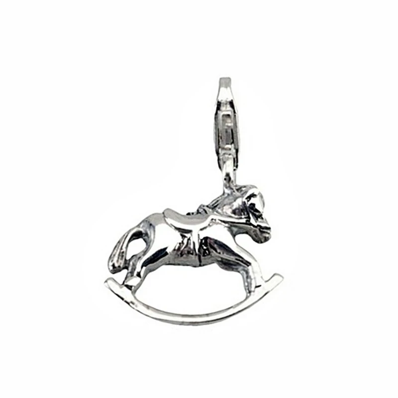Colgante charm plata Ley balancín caballito [5334]