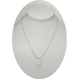 Gargantilla plata Ley 925m colgante mate 27x14mm. [1904]