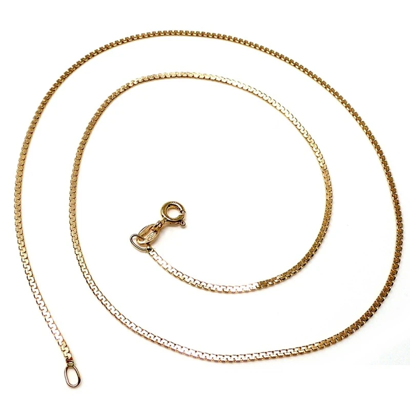 Cadena oro 18k veneciana lapidada 45cm. 1mm. 3,35gr. [7095]