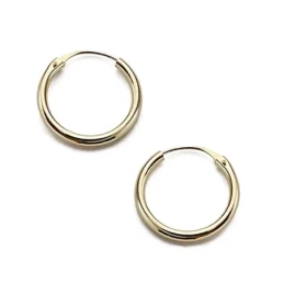 Pendientes oro 9k aros ligeros 14mm. [7853]