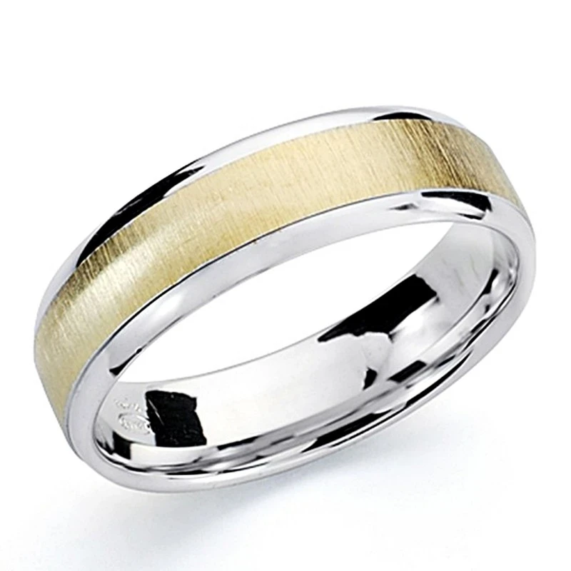 Alianza oro 18k bicolor 5,5mm. [8028]