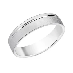 Alianza oro blanco 18k 5,5mm. [8063]