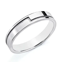 Alianza oro blanco 18k 4mm. [8069]