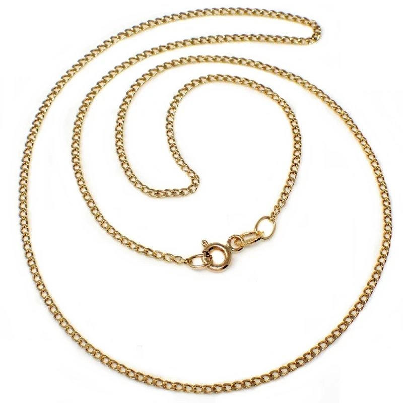 Cadena oro 18k barbada hueca 45 x 1mm. 1.90 grs. [9441]