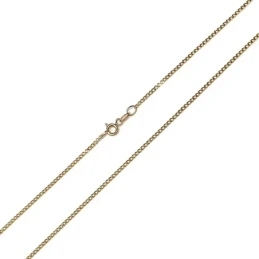Cadena oro 18k barbada hueca 45 x 1mm. 1.90 grs. [9441]